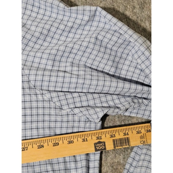 Ralph Lauren Button Down Shirt Mens 4XLT Blue Plaid Classic Fit Long Sleeve - Picture 4 of 7